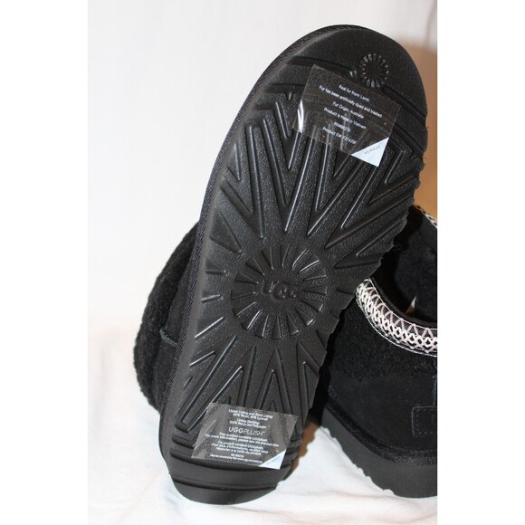 UGG Women's Classic Ultra Mini Maxi Curly Suede Shearling Lined Boots Black - Picture 7 of 7